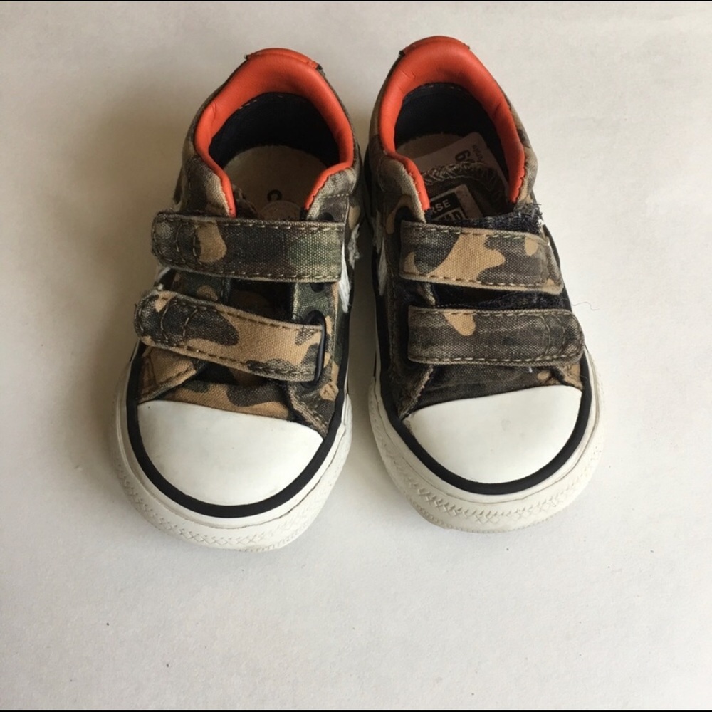 Converse | Baby Camoflauge Sneakers Orange Green